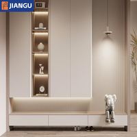 Meuble à chaussures de luxe avec miroir, étagère de rangement multifonctionnelle pour l'entrée