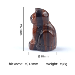 Breloques Animaux Délicats en Pierre Naturelle Agate Sculptée à la Main (1 pouce) pour la Guérison et la Décoration Intérieure, Cadeau <span class=keywords><strong>de</strong></span> Fête, Style Vintage Tendance - Product Image 2