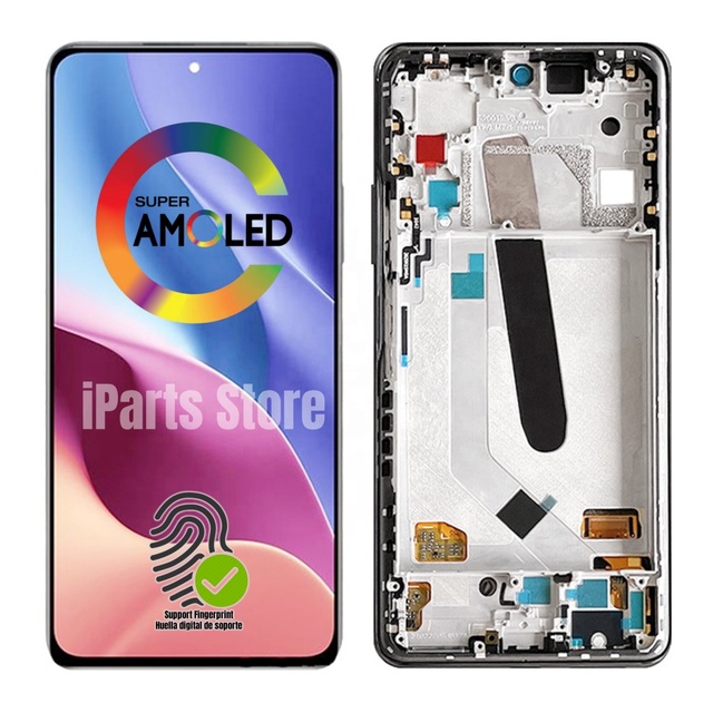 Replacement New Display for Xiaomi Poco F3 Pro M2012K11AG 120HZ AMOLED Touch Screen With Frame Assembly OEM Repair Parts