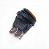 Produits chauds KCD8 20mm interrupteur à bascule rond illuminé étanche 12v interrupteur à bascule jaune