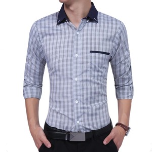 Chemise décontractée tendance pour homme 100% coton popeline rayée col rabattu respirante écologique nouvelle arrivée directement de l'usine en promotion - Product Image 6