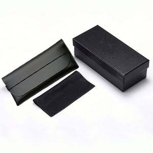 Ensemble d'emballage de lunettes de soleil personnalisées avec logo, étui noir pour lunettes de soleil - Product Image 2