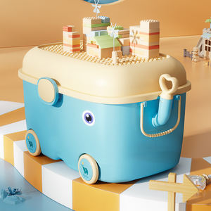 Vendite calde all'ingrosso cartone animato elefante giocattolo <span class=keywords><strong>scatola</strong></span> di stoccaggio giocattoli di plastica organizzatore con blocchi di costruzione <span class=keywords><strong>giochi</strong></span> - Product Image 1