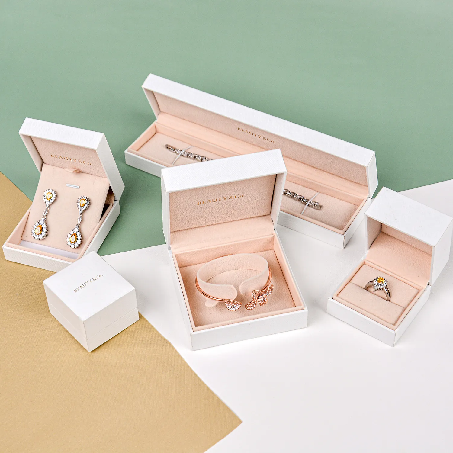 Groothandel Sieraden Verpakking Sieraden Pakket Luxe Ring Armband Ketting Oorbellen Verpakking Custom Sieraden Verpakking