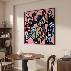 <span class=keywords><strong>Pop</strong></span> Art Moderne Peint À La Main Figure Abstraite Peinture À L'huile <span class=keywords><strong>Pop</strong></span> Art Acrylique Portrait Décoration Murale Toile Support <span class=keywords><strong>Base</strong></span> pour La Maison - Product Image 3