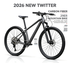 Bicicleta de Montaña Twitter 2026, Nueva, de Fibra de Carbono, 29er, <span class=keywords><strong>XT</strong></span>, 24 <span class=keywords><strong>Velocidades</strong></span>, MTB MT200, Frenos de Disco Hidráulicos, para Adultos, Todoterreno - Product Image 1