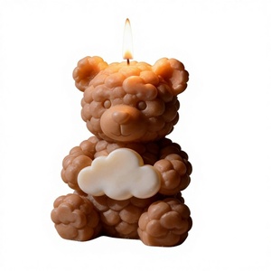Nouveau moule en silicone 2026 pour bougie d'aromathérapie Ours Nuage, forme d'ours de dessin animé créatif, approvisionnement exclusif transfrontalier, emballage individuel OPP - Product Image 2