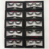 Cils en Faux Vison Naturels Faits à la Main, Marque Privée, Cils Entiers, Cils en Faux Vison avec Logo Personnalisé, Vente en Gros