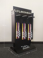 Magasin de sport au détail magasin décoration de magasin métal pop batte de baseball produit présentoir