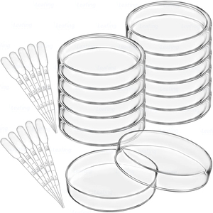 Boîtes de Pétri rondes en <span class=keywords><strong>verre</strong></span> non stériles de 100 mm pour laboratoire, consommables de laboratoire - Product Image 6