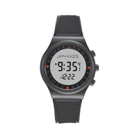 Montres numériques islamiques arabes étanches en plastique noir WY-16 AL-FAJR pour la prière musulmane avec fonction Azan