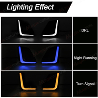 Feux de jour à LED en stock pour Toyota Corolla 2011-2013, clignotants séquentiels, feux antibrouillard DRL