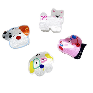Fermagli per capelli Angelina Puppy Scratch 7 cm, in plastica di alta qualità, per uso quotidiano, accessorio per capelli per bambini, stile cartone animato - Product Image 1