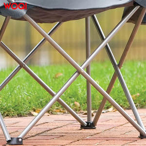 Silla Plegable para Exteriores Woqi, Tela Oxford Negra, Silla de Playa Portátil con Bolsillos de Malla, Silla de Camping Ligera - Product Image 3