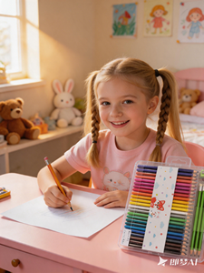 Ensemble de papeterie certifié EN71 ASTM de 28 pièces pour artistes et étudiants avec crayons de couleur macaron en plastique et <span class=keywords><strong>crayon</strong></span> avec taille-<span class=keywords><strong>crayon</strong></span> - Product Image 6