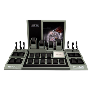 Cá nhân mang nhãn hiệu cửa sổ cổ tay lưới da Acrylic bằng gỗ truy cập ảnh LED Showcase đứng duy nhất sang trọng gỗ đồng hồ hiển thị - Product Image 1