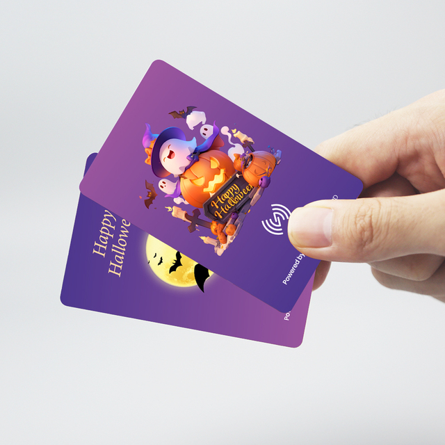 Factory Custom Printing 13.56Mhz NFC LED Light Card Programmable LED NFC Business Cards