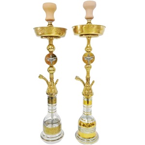 Ensemble de narguilé égyptien de grande taille de <span class=keywords><strong>30</strong></span> pouces en alliage de métal Sheesha égyptien Hubbly Chicha Hookahs de luxe - Product Image 5