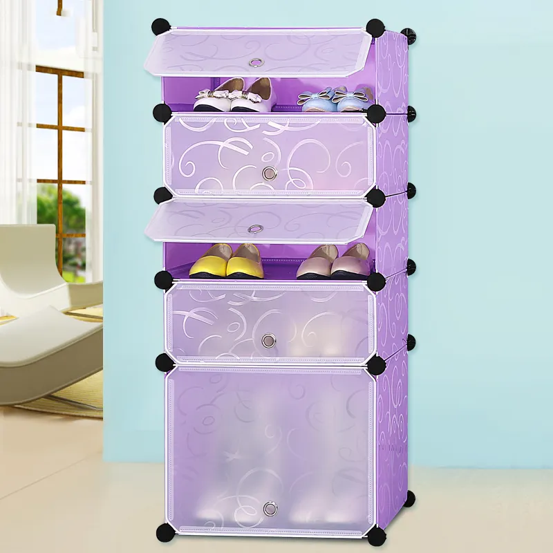Multifunctional Plastic Resin Cubes shoe cabinet Organizer Bookcase plastic storage cabinet