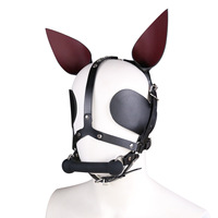 Nouveau style de jouets sexuels : Masque SM en cuir avec cagoule, Gag en forme de tête d'âne, et ensemble de Gags et Ball Gags pour adultes