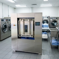 Laveuse-essoreuse industrielle à barrière de 30 kg à parois épaisses / Machine à laver à barrière sanitaire pour projets de blanchisserie médicale