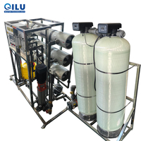 Système de purification d'eau alcaline par osmose inverse de 3000 litres par heure avec réservoir sous pression, boîte de vitesses et filtration d'eau dure pour usage commercial