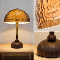 Lampe de table LED moderne en acrylique ambré, lampe de chevet de luxe, éclairage décoratif nordique