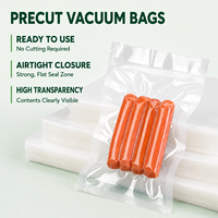Sacs sous vide texturés avec valve pour congélation, film épais et robuste, anti-fuite, pour viande, poisson, usage commercial, hermétiques, en vrac