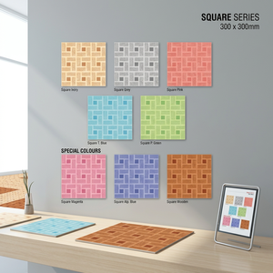 Carreaux de sol émaillés rustiques rectifiés brillants en céramique imprimés à jet d'encre 12x12 à 400x400 300x300mm 16x16 30x30 40x40 tailles - Product Image 3
