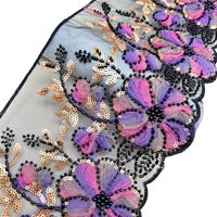 Motifs en dentelle perlée bohème sur mesure, grandes quantités, appliques en tulle pour marques de mode et robes de mariée