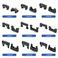 Conector de PCB recto de doble fila con cabezal hembra de pasos largos de 2.54mm, tipo IDC, para apilamiento elevado