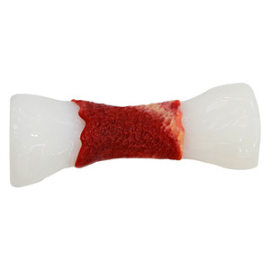 Bâton à mâcher en nylon pour animaux de compagnie, viande enveloppée dans un os, durable pour les grands chiens - Product Image 1