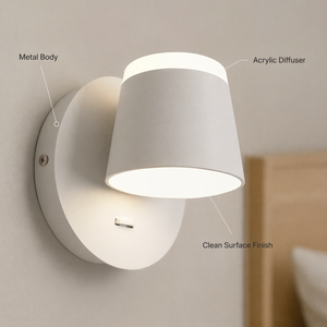 Modern Acrylic Led <b>Wall</b> <b>Light</b> 8W CCT Selectable Adjustable Metal Body For Bedroom Corridor Indoor Home Decoration - Product Image 3