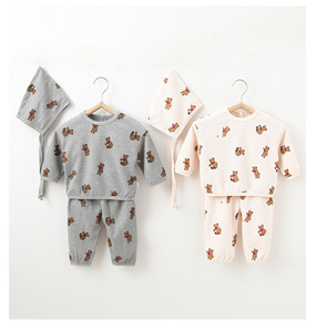 Romper Bayi Rajut Motif Kartun Jacquard Langsung dari Pabrik, Pakaian Rumah Anak, Pakaian Sehari-hari, Set Pakaian Bayi Waffle - Product Image 3