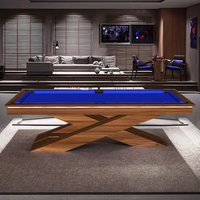 Hochwertiger Moderner Luxus-Billardtisch aus Schiefer 7/8/9 Fuß Maßgefertigt 9-Ball-Pooltisch Echte Leder-Taschen Massivholz-Schienen Professionell für Innenräume
