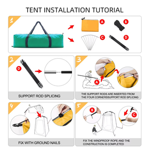 Tente de Douche Pliable pour <span class=keywords><strong>Camping</strong></span>, Cabine de Douche et Vestiaire, Tente Gonflable d'Extérieur avec Support pour <span class=keywords><strong>Camping</strong></span> - Product Image 3