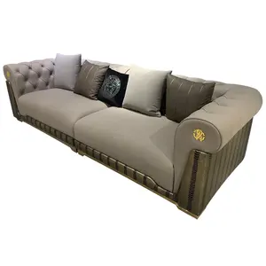 Rak pameran furnitur ruang tamu furnitur sofa premium kustomisasi bagian sofa kulit berwarna kursi cinta