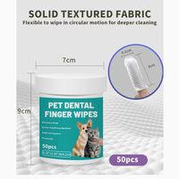 Lingettes de nettoyage pour les yeux, les oreilles et les dents des animaux domestiques, doigts nettoyants 3-en-1 jetables pour chiens et chats, élimination des taches de larmes et de la cire