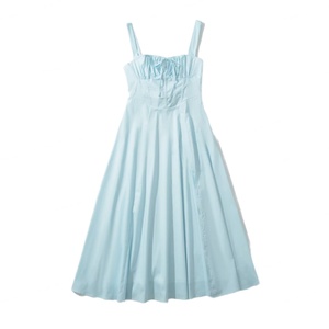 Robe longue plissée blanche à bretelles fines imprimé floral, dos nu, élégante et sexy, pour femme, idéale pour les vacances d'été - Product Image 2