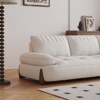 Sofá de Tela Resistente a Arañazos de Gatos, Moderno, Simple, de Tres Plazas, Estilo Francés, para Sala de Estar Pequeña