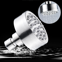 Pommeau de douche fixe compact en acier inoxydable brossé SS304 robuste, 78 mm, anti-colmatage, design moderne pour gymnases et écoles publiques