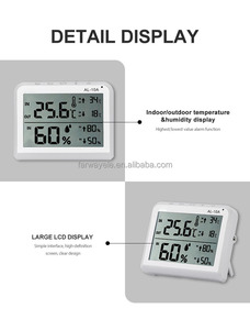 Mini kỹ thuật số LCD cảm biến nhiệt độ độ ẩm Meter trong nhà ngoài trời Nhiệt kế đo độ ẩm màn hình - Product Image 3
