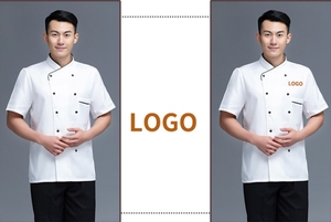 Vêtements <span class=keywords><strong>de</strong></span> travail <span class=keywords><strong>de</strong></span> chef d'hôtel Vêtements <span class=keywords><strong>de</strong></span> travail d'été à manches courtes pour hommes et femmes Restauration Boulangerie Pâtisserie <span class=keywords><strong>Cuisine</strong></span> Vêtements <span class=keywords><strong>de</strong></span> travail Logo brodé - Product Image 6