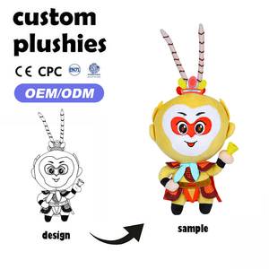 Nuevo Diseño Personalizado de Peluche de Mono Sun Wukong, Súper Suave, Relleno de Algodón PP, Accesorios Ecológicos Personalizados - Product Image 1