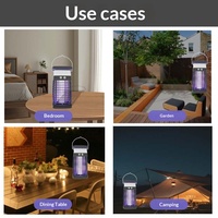 Cross-border New Solar Mosquito Killer LED purple Trap Fly Trap Outdoor Rechargeable Electric Shock Insecticidal Lamp CE