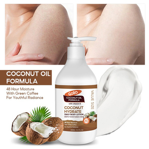 <span class=keywords><strong>Lotion</strong></span> pour le corps à l'huile de noix de coco naturelle, blanchissante, hydratante et raffermissante pour tous les types de peau Marque distributeur OEM logo personnalisé - Product Image 2