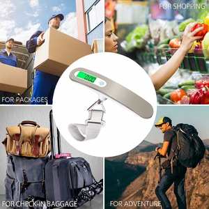 Báscula Digital para Equipaje de Acero Inoxidable Personalizada, 50 kg, Portátil, con Batería, Multifunción, Certificación CE, Tipo Colgante de Cuatro Puntos - Product Image 3