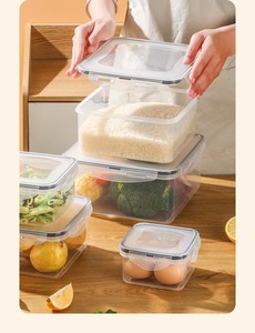 กล่องพลาสติก PP สี่เหลี่ยมใสขนาด2800มล. กล่องเก็บอาหารทันสมัยฝาปิดตู้เย็นไมโครเวฟปลอดภัยภาชนะบรรจุอาหาร - Product Image 3