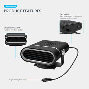 Chauffage de <span class=keywords><strong>voiture</strong></span> portable 120W 12V/24V, ventilateur de chauffage électrique, sèche-cheveux, désembueur de pare-brise, dégivreur, Baichuan He Ns-04 - Product Image 6