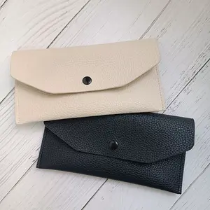 Wholesale Portable New Creative Pu Wallet Cash Envelope Money Envelope Binder Leather Money Bag